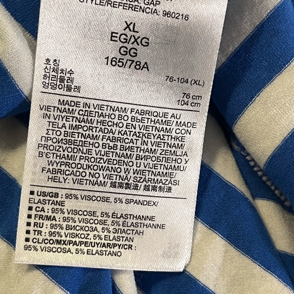 Bundle 2 Gap Maxi Skirt Striped XL Flowy Soft Fold Over Navy/Bright Blue Modest - Picture 7 of 16